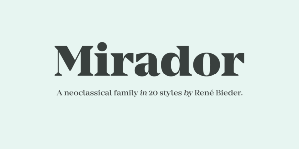mirador 衬线字体